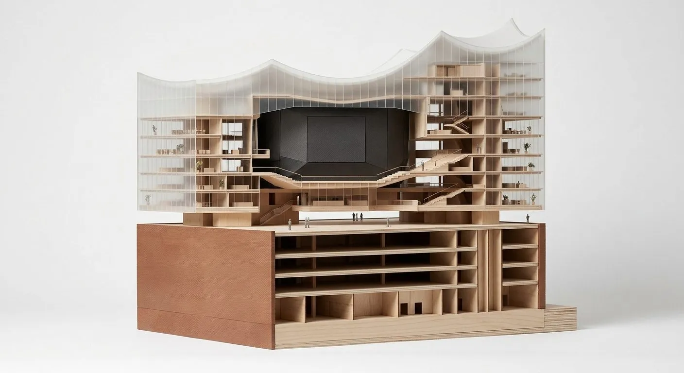 A generated section model of Elbphilharmonie