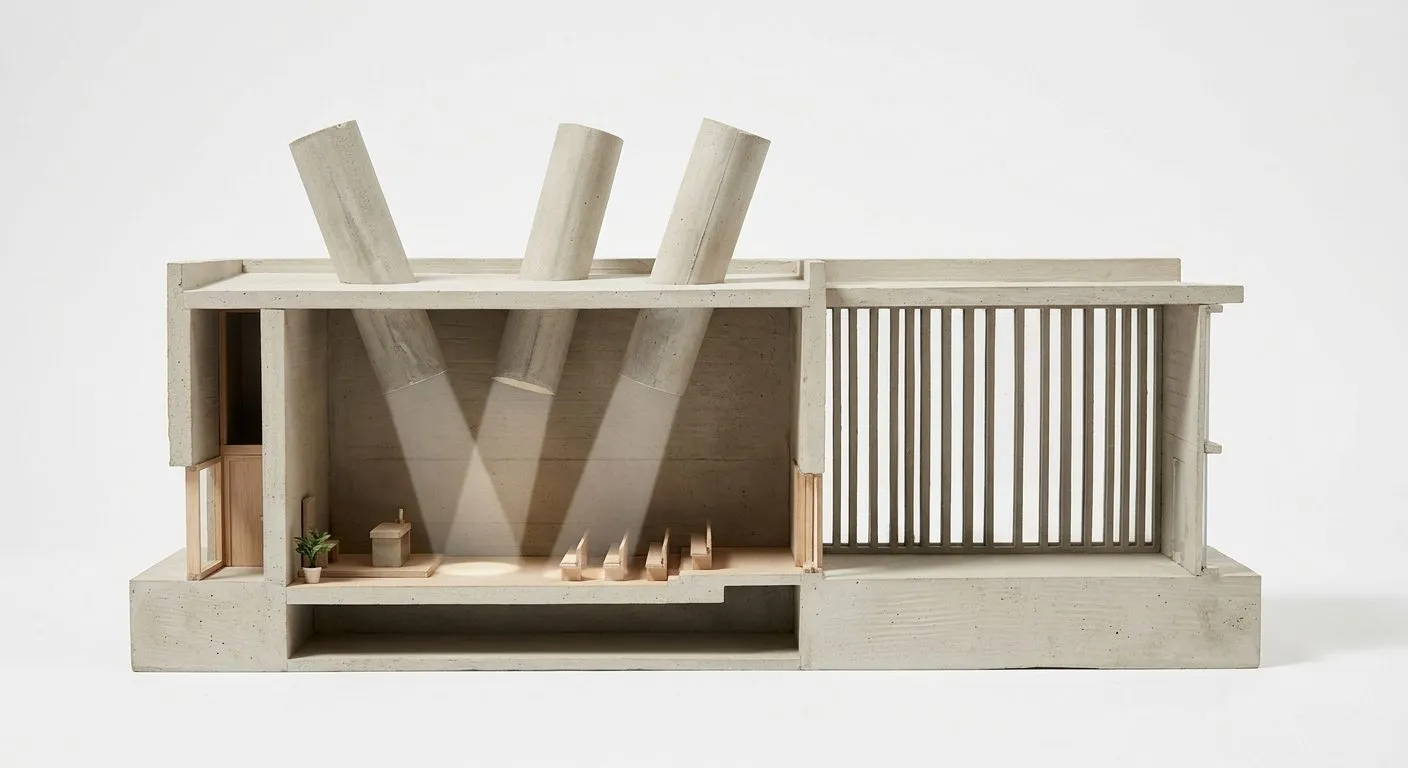 A generated section model of Sainte-Marie de La Tourette