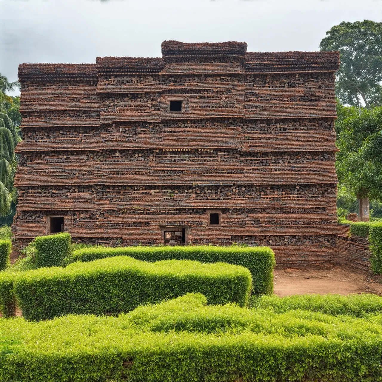Douala made of hundreds of diverse parts elaborate extensive highly detailed view from the 00001