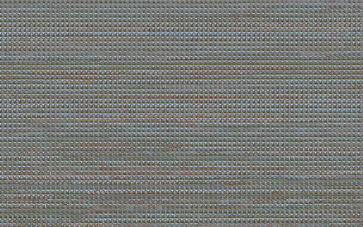 A dense contact sheet of thousands of generated cityscapes