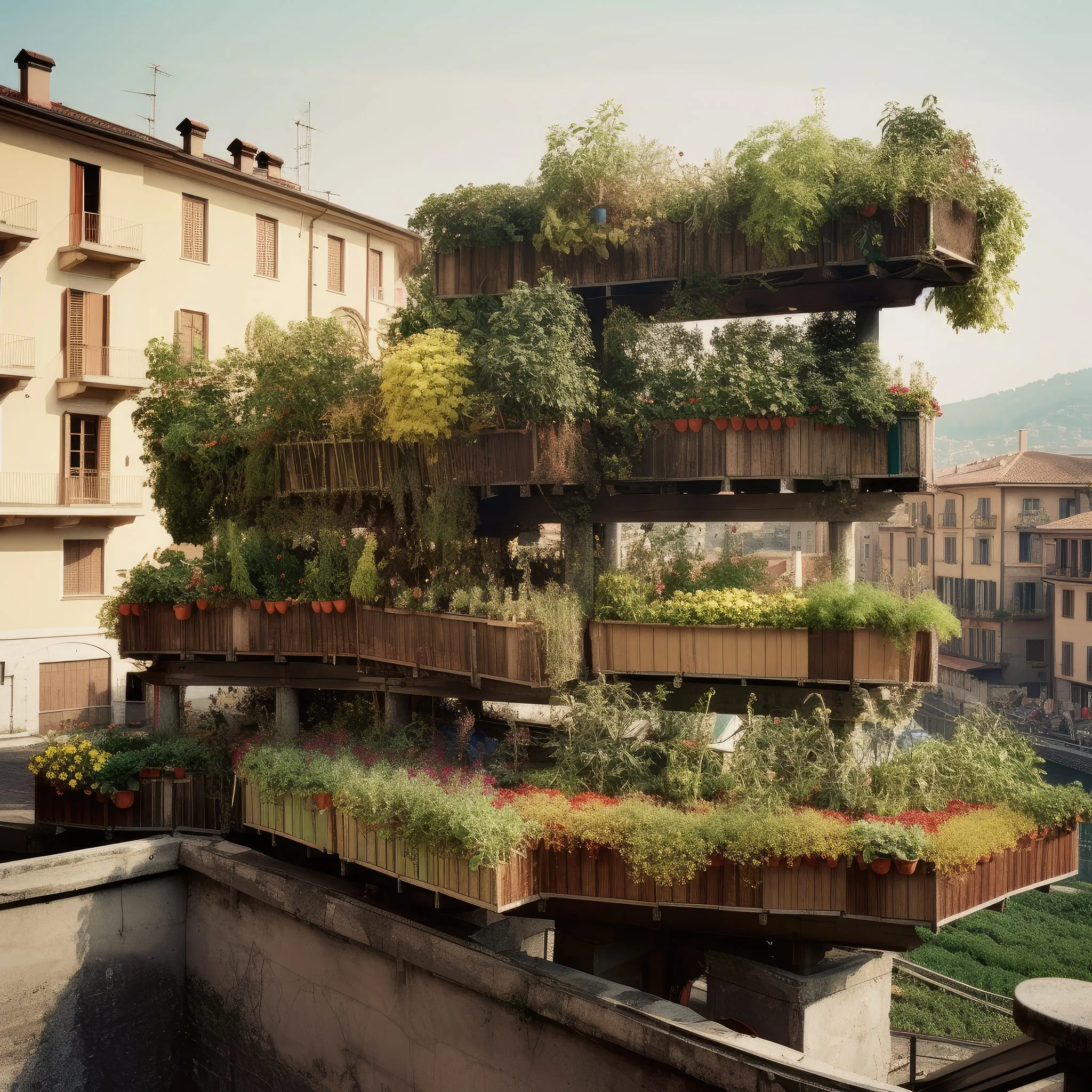 Punktiert stacked multiple garden beds above the city plaza in b2934dc9 b9cb 402b a0c9 2ae228bf31bc gigapixel standard scale 2 00x