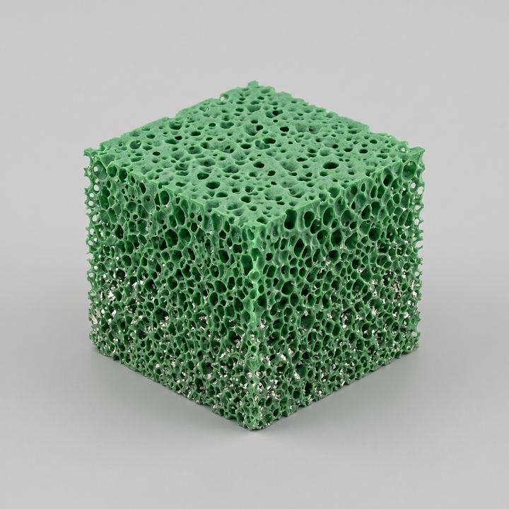 Rendered sample plate of Cr₂La₂O₁₂TeW